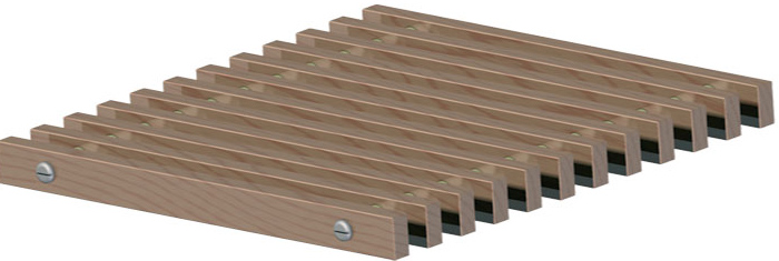 Решетка рулонная деревянная TECHNO-WARM ррд 350-3200 светлое дерево (ясень)