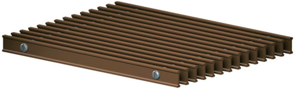 Решетка рулонная алюминиевая TECHNO-WARM РРА 420-1800 коричневый RAL 8017
