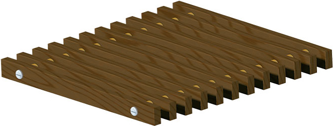 Решетка рулонная деревянная TECHNO-WARM ррд 350-2000 темное дерево (орех) 