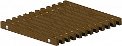 Решетка рулонная деревянная TECHNO-WARM ррд 420-2400 темное дерево (орех) 